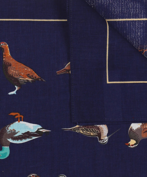 Zakdoek Birds | Navy Blauw